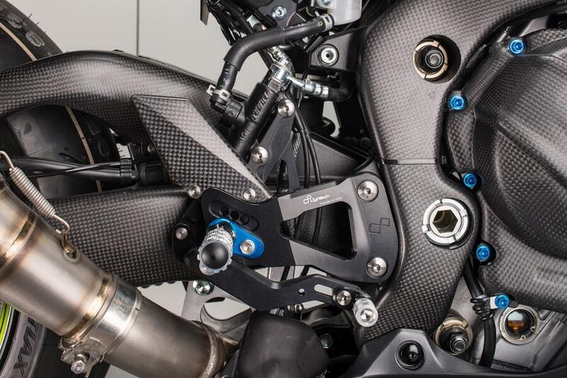 Pedane Regolabili Con Poggia Piedi Fissi per Suzuki Naturale